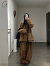 AVIVA JIFEI XUE 24 Autumn and Winter Wool Linen Plaid Cocoon Pants AJX-FW24-CP-KWLC-GW Plaid